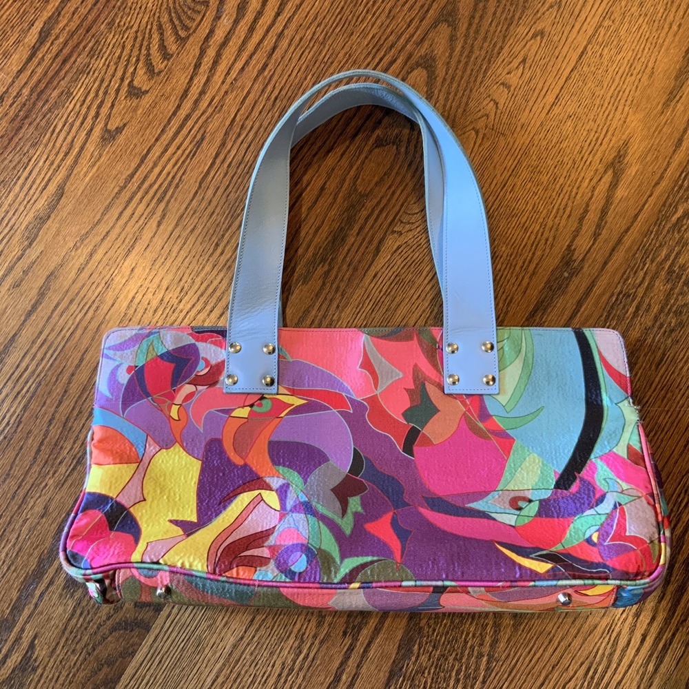 VTG DOLLARGRAND  Purse 80s 90s Abstract Multicolor Art To‎ Wear Italy